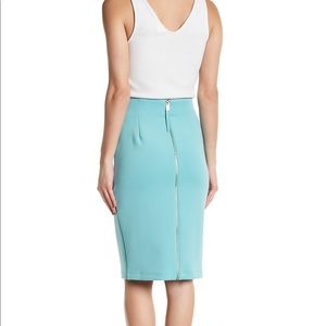 Sea blue Catherine MaLandrino pencil skirt